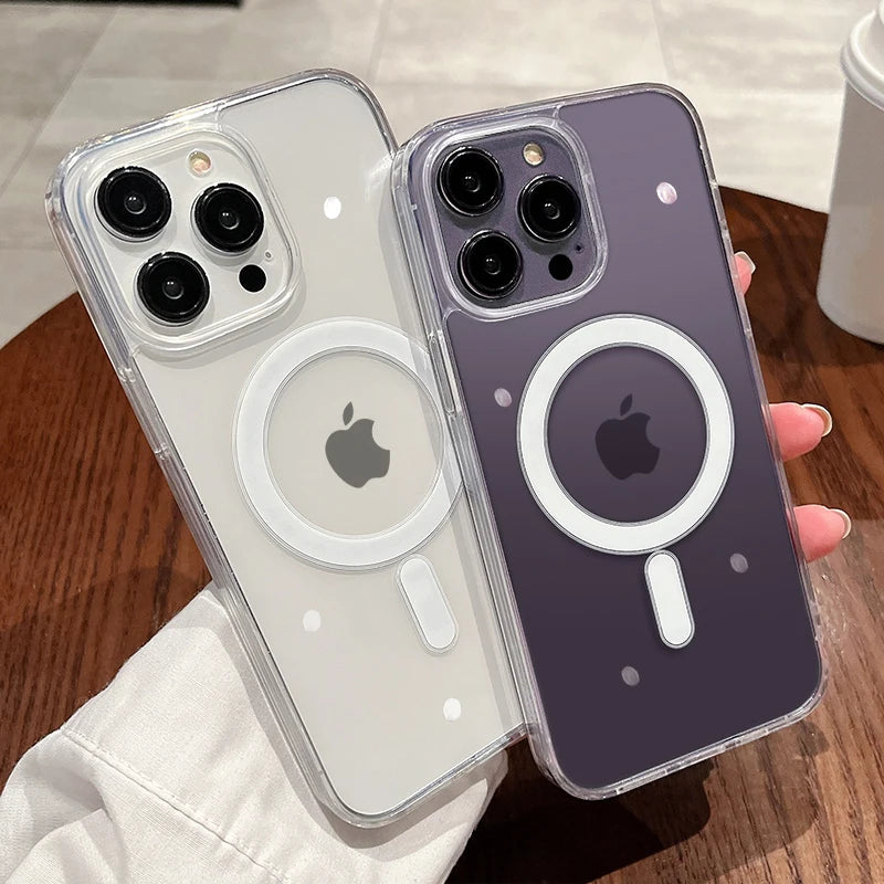 MagSafe Magnetic Transparent Wireless Charging Case