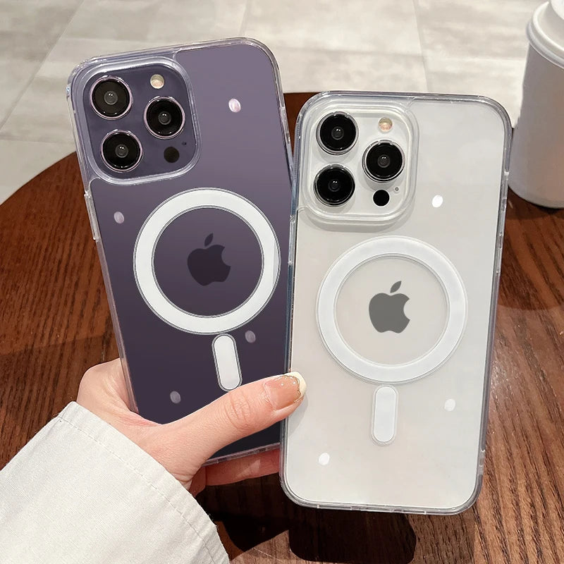 MagSafe Magnetic Transparent Wireless Charging Case