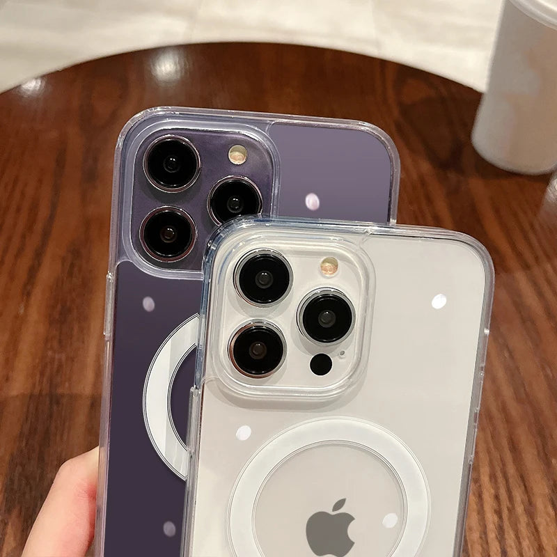 MagSafe Magnetic Transparent Wireless Charging Case